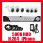 COMPLETE 6 CAMERA VIDEO SURVEILLANCE SECURITY SYSTEM