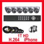 COMPLETE 6 CAMERA VIDEO SURVEILLANCE SECURITY SYSTEM