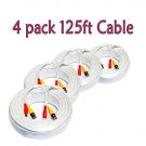 4 PACK 125' 125FT POWER VIDEO CCTV BNC SECURITY CAMERA CABLE