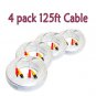 PACK OF 4 125ft VIDEO POWER CABLE FOR CCTV SUVEILLANC​​E SYSTEM