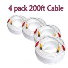 4x200' BNC Video Power Cable 4 Security CCTV DVR System