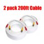 2 x 200 ft Video Power Cable Surveillance Camera System