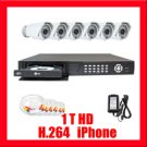 6 Camera Complete 540TVL Outdoor Security Camera Sys