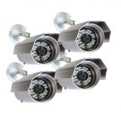 (4) 1/3" CCD CCTV SURVEILLANCE SYSTEM HIGH DEF CAMERA