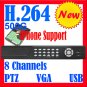 H264 8CH 8 CHANNELS iPHONE CCTV SECURITY DVR w/500G HDD