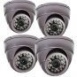 4 pcs 1/3" SONY CCD DOME CAMERA IR NIGHT VISION