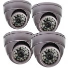 (4) 1/3" SONY CCD SURVEILLANCE IR WHITE DOME CAMERA