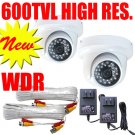 1/3" SONY CCD 600 TV line Wide Angle White Dome Camera