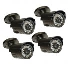 (4) 1/4" SONY CCD 3.6MM WATERPROOF IR SECURITY CAMERAS