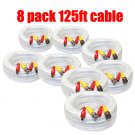 8 PACK 125FT POWER VIDEO CCTV BNC SECURITY CAMERA CABLE