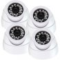 (4)SURVEILLANCE SECURITY WHITE DOME CAMERA NIGHT VISION