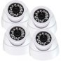 (4)SURVEILLANCE SECURITY WHITE DOME CAMERA NIGHT VISION