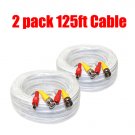 (2) 125FT PREMADE SIAMESE CABLE CCTV CAMERA DVR SYSTEM