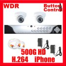 4 CH DVR + 2 SONY CCD Complete Surveillance System 106H