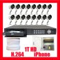 16 OUTDOOR CAMERA SECURITY DVR SYSTEM H.264 1TB