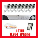 COMPLETE H264 8 CH DVR CAMERA VIDEO SURVEILLANCE SYSTEM
