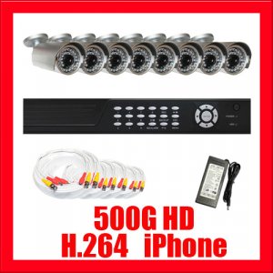 8 Camera H.264 Video CCTV Security Surveillance System