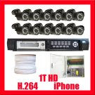 16 CH DVR 12 CAMERA CCTV HOME BASIC SECURITY SYSTEM