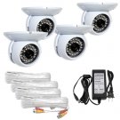 (4) 560 TVL 0 LUX Night Vision CCTV Wide Angle  Camera