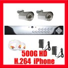 4 CH DVR + 2 Sony CCD Complete Surveillance System 740