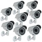 (8) SONY CCD WHITE OUTDOOR SECURITY CCTV CAMERA HD
