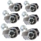 (6) 1/3" CCD CCTV SURVEILLANCE SYSTEM HIGH DEF CAMERA