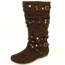 *Neo* Flat Boot with Stud Embellishments