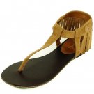 *Raw* Thong Sandel w/ Fringed Back