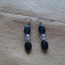 Item number: 007E Black Agete Earrings