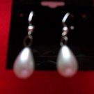 Item number 012E White teardrop earrings