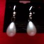 Item number 012E White teardrop earrings