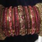 Indian Ethnic Bridal Bangles Set Gold Tone Rose Kada Size 2.4(XS) 2.6(S) 2.8(M)