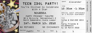 Concert Ticket Format Design
