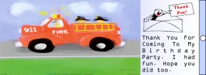 Fire Truck Bookmark