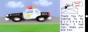 Patrol Car Bookmark