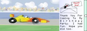 Racing Car Bookmark