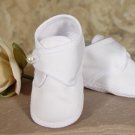 Baby Boys White Cotton Sateen with Pearl Buttons Sizes: Newborn 0 3 6 9 Months