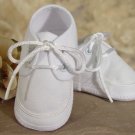Baby Boys Shoe for Boy White Gabardine Oxford Sizes: Newborn 0 3 6 9 Months