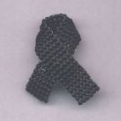 Beaded Awareness Ribbon - Black (variety of causes)