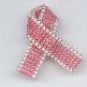 Beaded Awareness Ribbon - Pink With Light Pink Trim