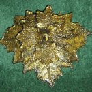Green Man Barrette - Gold