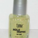 Toma Holographic Nail Polish Top Coat - Gold HT-2P