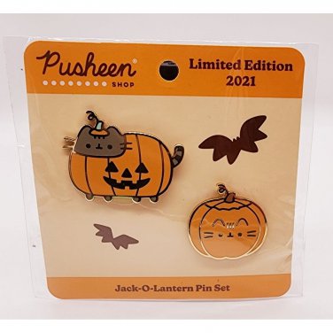 Pusheen Halloween 2021 Jack-O-Lantern 2 Pin Set NEW