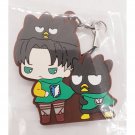 Attack on Titan x Sanrio Levi & Bad Badtz-Maru Rubber Charm 