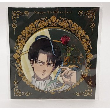 Attack on Titan Levi Ackerman Happy Birthday Button Can Badge NEW 