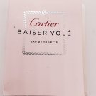 Cartier Baiser Vole Eau De Toilette Vial Sample 0.05 oz - NEW
