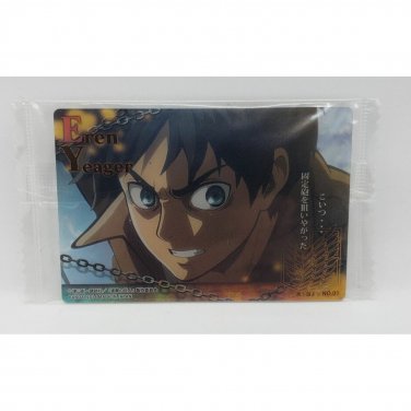 Attack on Titan Eren Yeager No 01 7-Eleven Wafer Card 