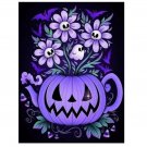 Halloween Purple Pumpkin and Ghosts 5D Diamond Art Painting NEW