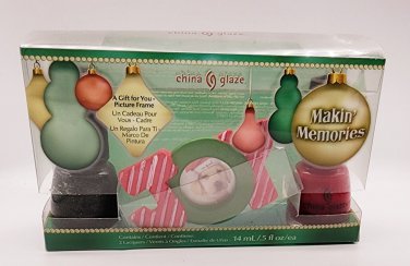 China Glaze Nail Polish Set - Makin' Memories - Winter Holly & Red Satin - NEW