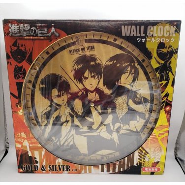 Attack on Titan Levi, Eren & Mikasa Wall Clock NEW 